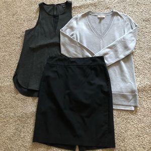 Banana Republic sweater, tunic top and pencil skirt in excellent condition